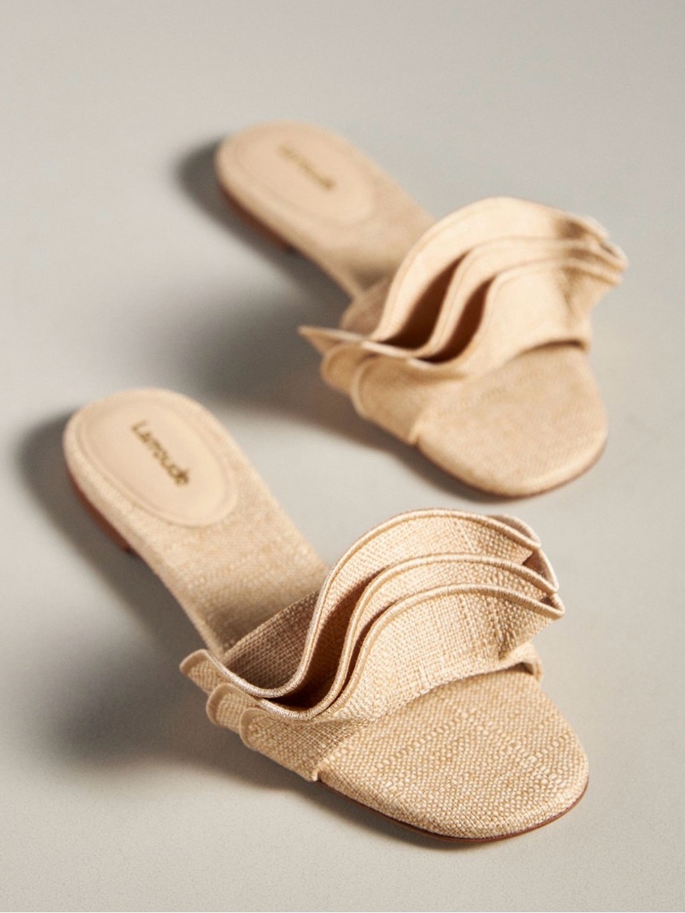 Larroudé Ivy Ruffle Sandals